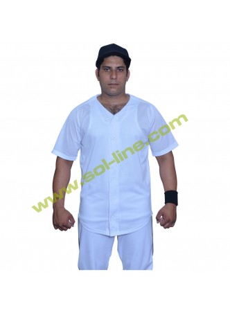 Light Weight Mesh Six Button Down Plain Half Sleeve Jerseys